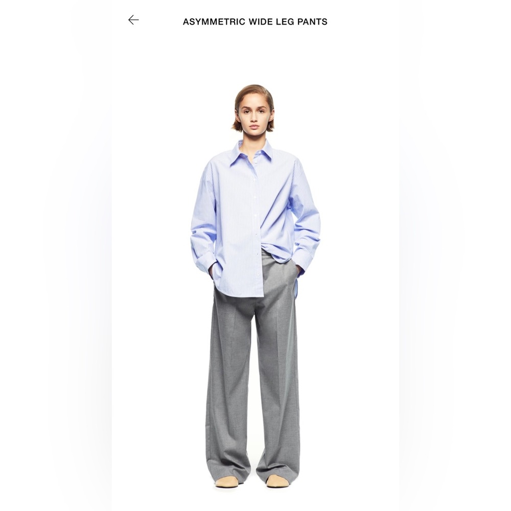 Zara asymmetric wide leg pant trouser xs